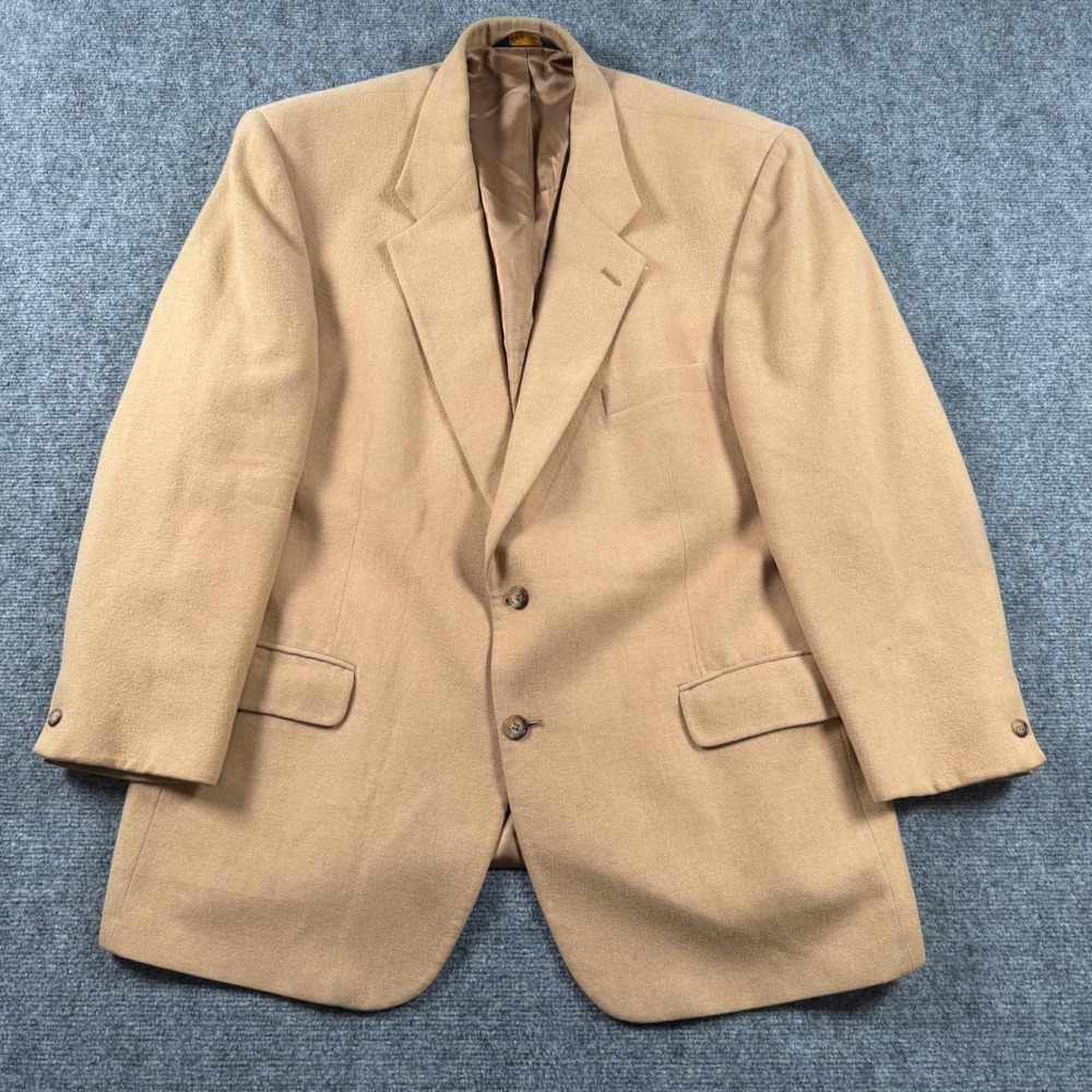 Brooks Brothers Sport Coat Mens 44R Tan 100% Camel Hair Blazer Classic Luxury